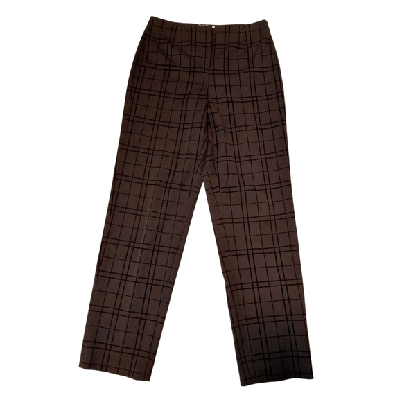 Talbots Pants - Talbots Women's Brown Checkered Trousers